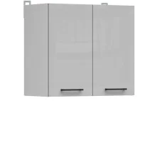 Wall cabinet JUNONA LINE G2D/80/57 BRW light gray gloss